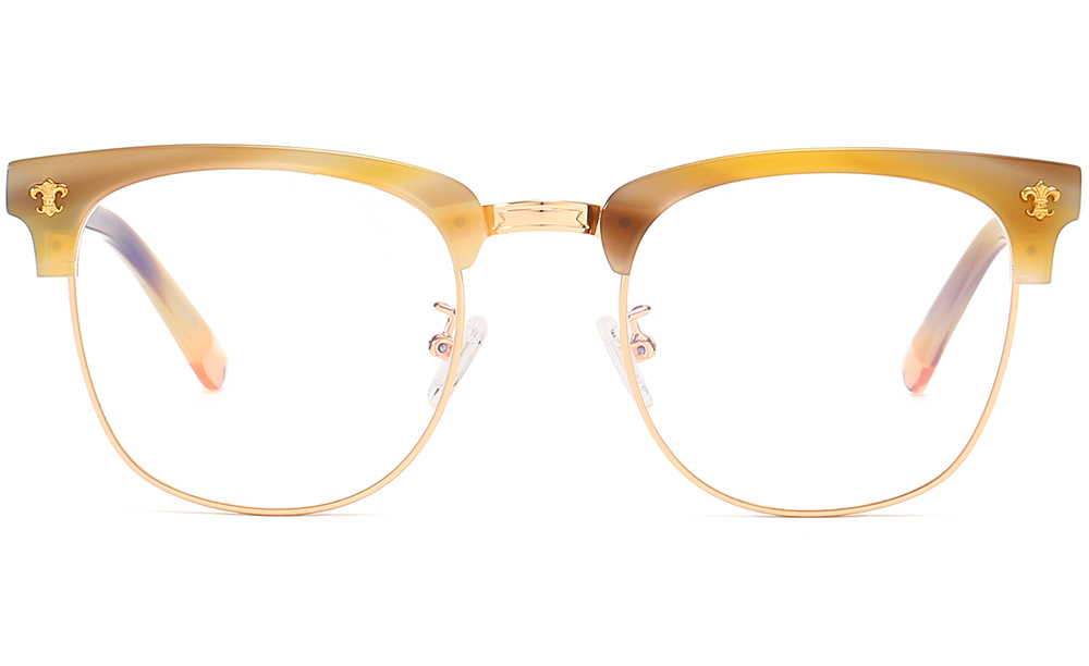 Browline acetate eyeglasses front 3001