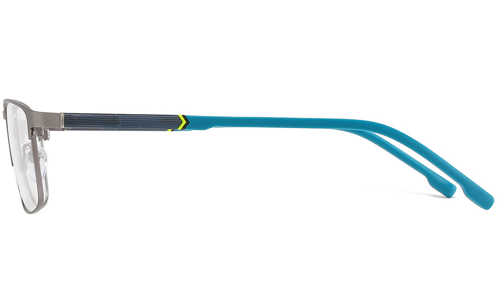 gun and green eyeglasses frame side HE02