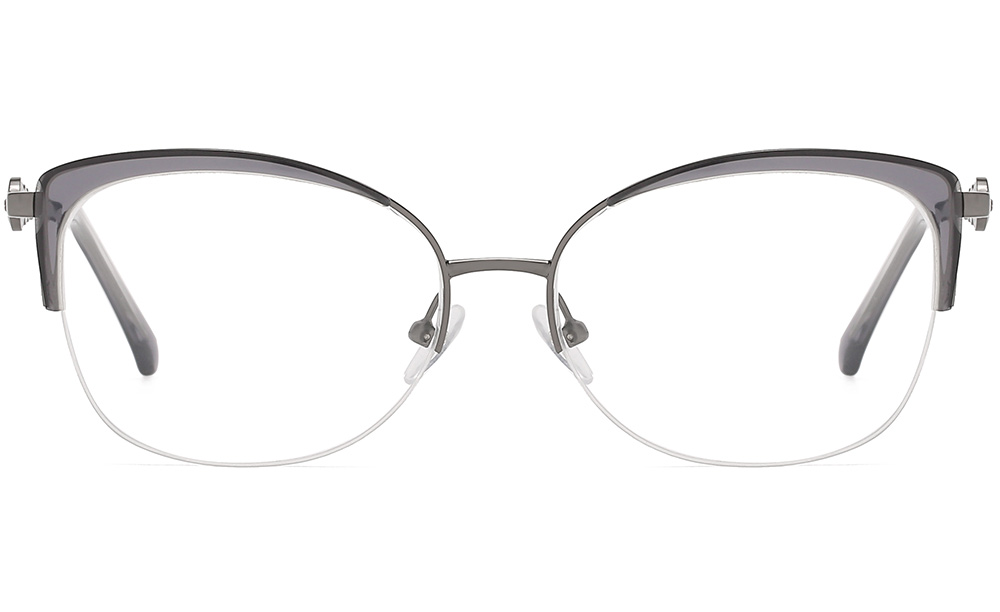 semi rimless eyeglasses front 9474